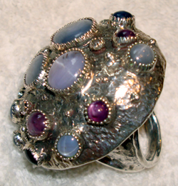 Star Sapphire Mushroom Ring