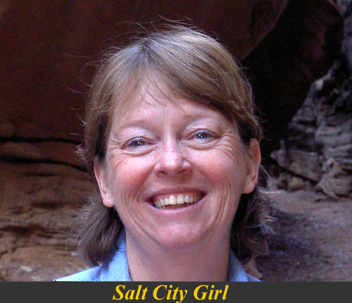 Susan Darger hiking in Utah's "Little Wildhorse" slot canyon