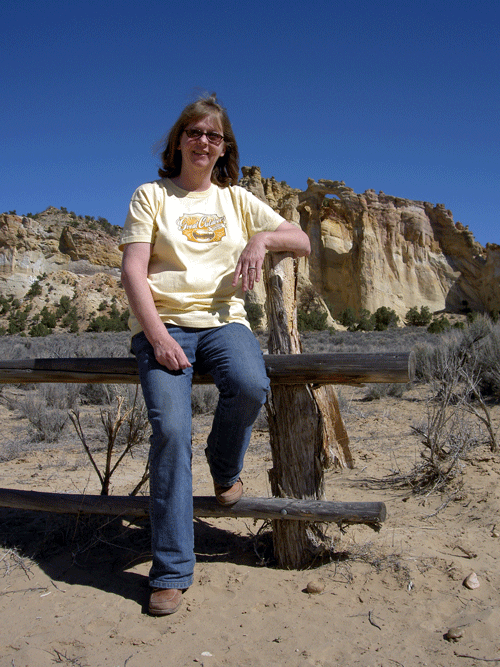 Susan Darger near Kodachrome Basin 